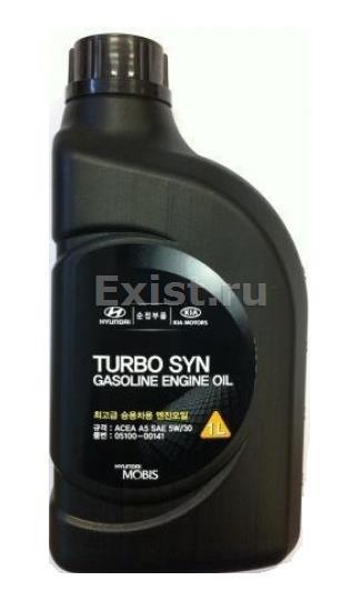 Hyundai (Kia) 05100-00141 Масло моторное синтетическое HYUNDAI/KIA Turbo SYN Gasoline 5W-30 1л